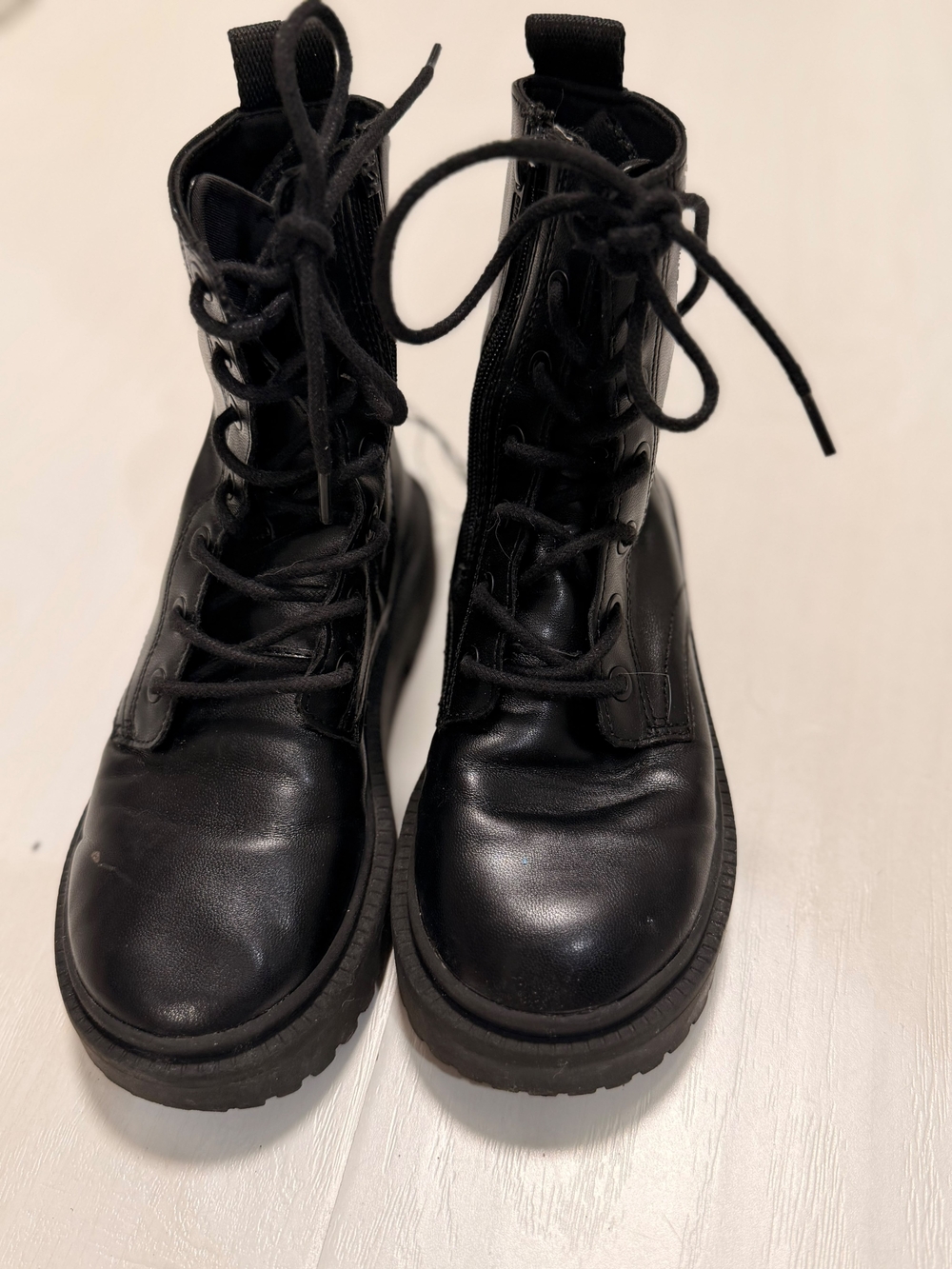 Black Women's Lace-Up Combat Boots